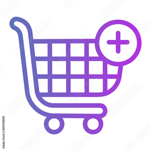 add to cart Line Gradient Icon