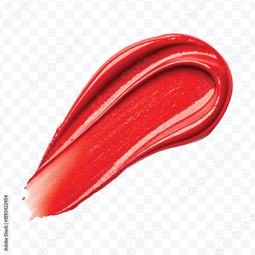 realistic 3d smooth lipstick or paint smear smudge with glossy  in different color style isolated on transparent background