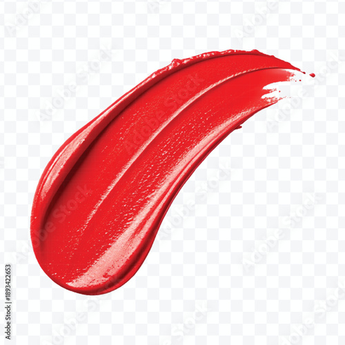 realistic 3d smooth lipstick or paint smear smudge with glossy  in different color style isolated on transparent background