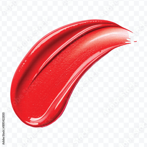 realistic 3d smooth lipstick or paint smear smudge with glossy  in different color style isolated on transparent background