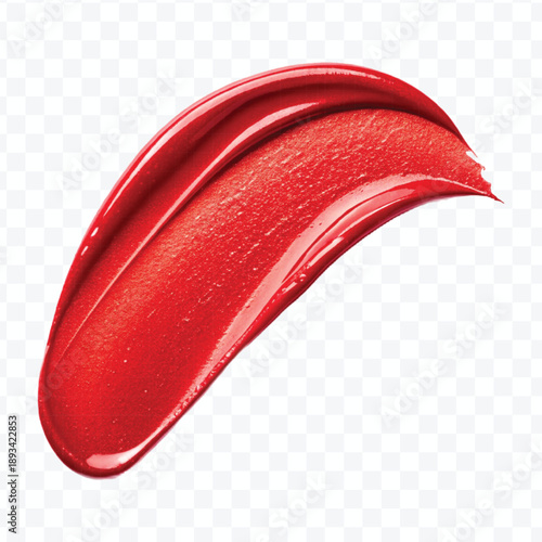 realistic 3d smooth lipstick or paint smear smudge with glossy  in different color style isolated on transparent background