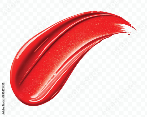realistic 3d smooth lipstick or paint smear smudge with glossy  in different color style isolated on transparent background