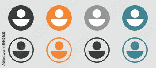 Anonymous User Portrait Flat Vector Illustration