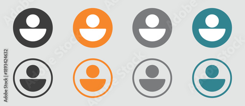 Anonymous User Portrait Flat Vector Illustration