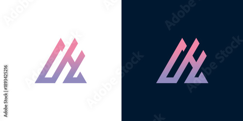 Modern abstract lettermark logo design with dynamic gradient colors, ideal for contemporary branding and professional business identity, a versatile vector graphic