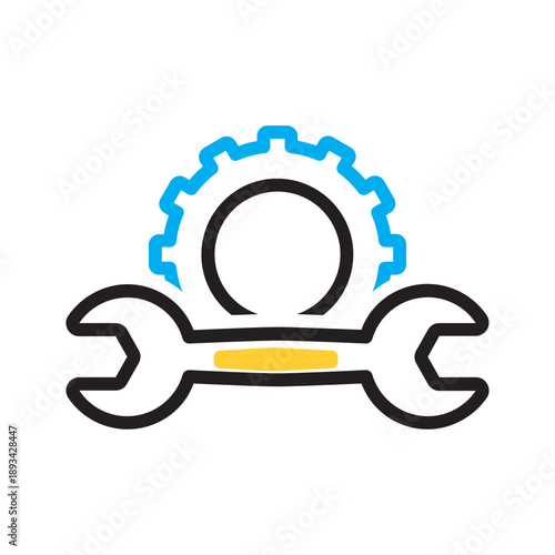 Vector multi color icon for Gear