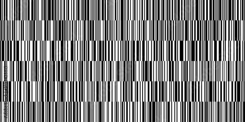 Black and white barcode strips pattern form abstract linear vector background thin and thick lines, perfect for modern geometric background and barcode strip based design projects.