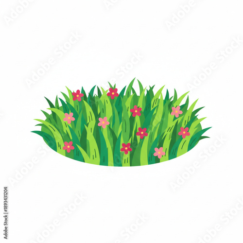 Spring grass flower patch