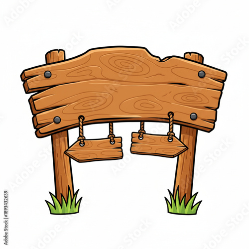 Rustic Wooden Directional Sign