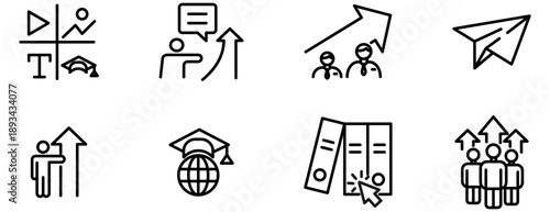 Teamwork and education linear...