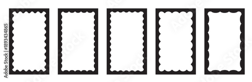 rectangular frame shapes with black edges for layout design