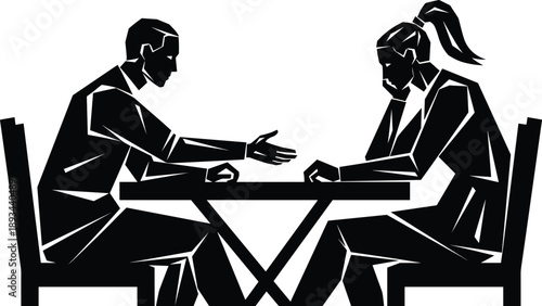 Conversation, meeting, discussion, negotiation, concern, table,workplace, business, partnership, consultation, teamwork, strategy, planning, agreement, cooperation