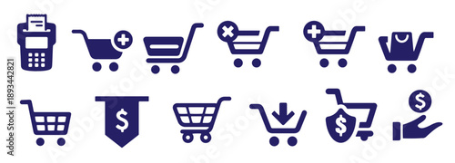  shopping icons vector design 