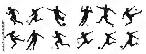 soccer player s silhouette soccer shoot silhouette