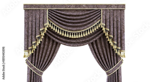 Drapery with Tassels and Gold Trim