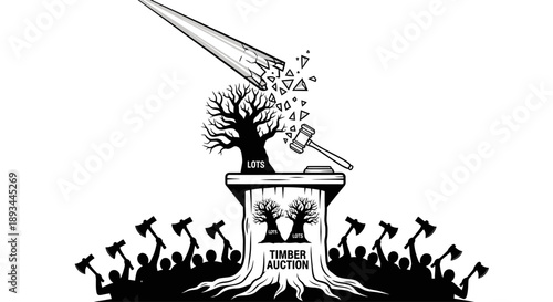 Tree Growing from Pot with Roots.