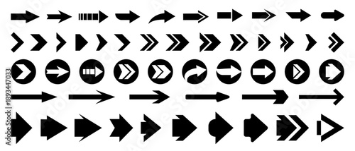 Arrow icon set, design element suitable for websites, print design or app