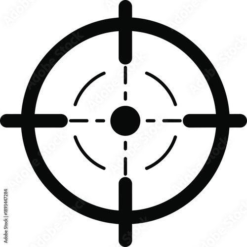 Precision target icon for aiming and focus, a symbol of accuracy and goal achievement