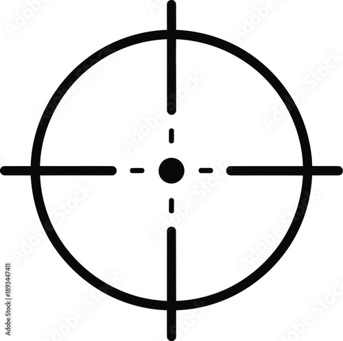 Precise crosshair target scope icon for aiming and focusing on specific objectives