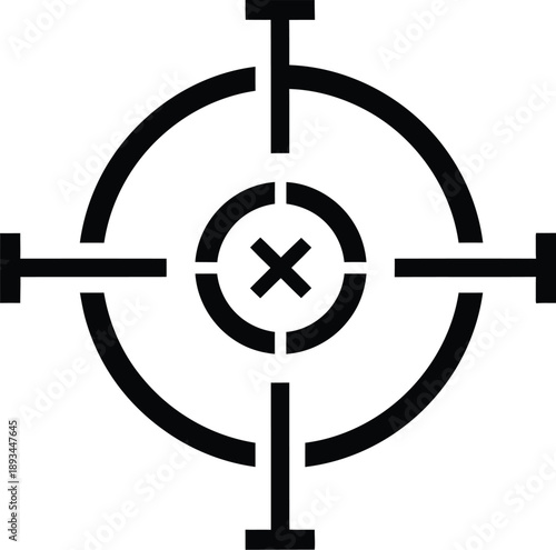 Precise target sight icon with an 'x' mark at the center indicating focus or elimination