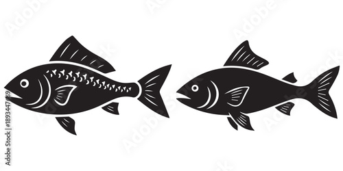 Fish swimming ocean creature aquatic underwater life marine animal eps 10