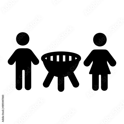 Barbecue party Solid icon