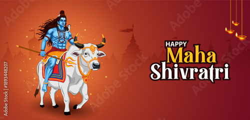 Lord Shiva Linga, Indian God of Hindu for Maha Shivratri festival of India