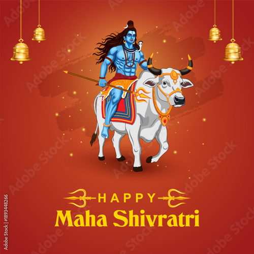 Lord Shiva Linga, Indian God of Hindu for Maha Shivratri festival of India