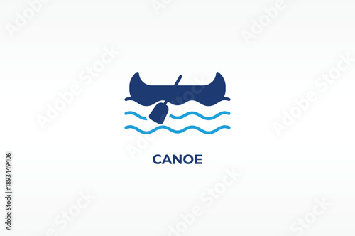 CANOE vector, icon or logo sign isolated symbol illustration