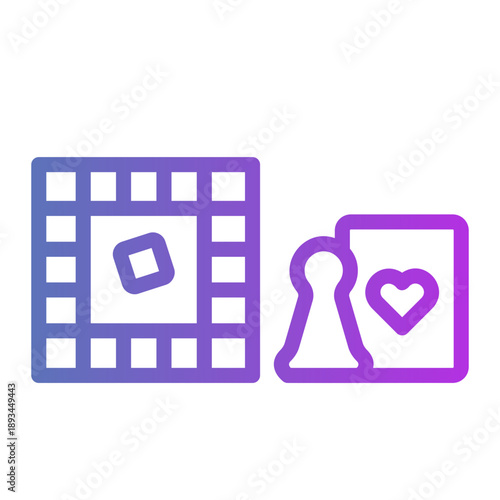Family board game Line Gradient Icon