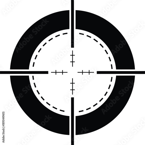Aiming reticle crosshairs: precision targeting symbol