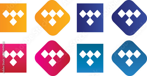 Tidal Music Streaming Service Logo.Tidal app icon. Hi-Fi music streaming app logo.  Popular streaming service logo. Tidal branding icon.
