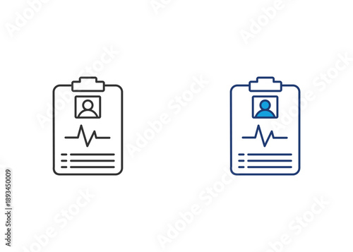Medical Chart Icon Set Multiple Style Collection
