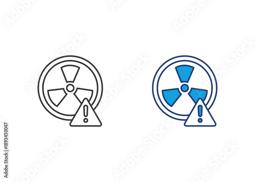 Biohazard Sign Icon Set Multiple Style Collection