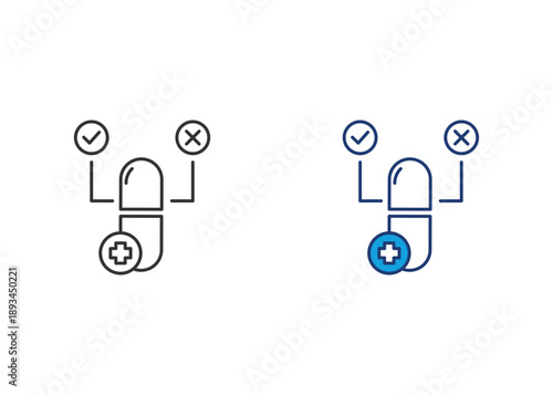 Placebo Effect Icon Set Multiple Style Collection