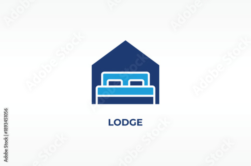 LODGE vector, icon or logo sign isolated symbol illustration