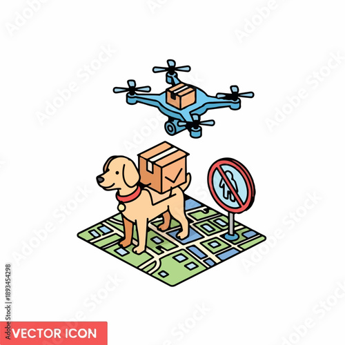 Drone delivery dog no fly zone map