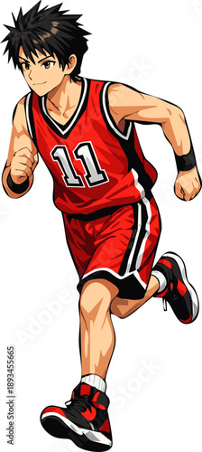 Young Man Warming Up for Basketball