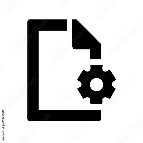 Document Settings Icon Vector Illustration