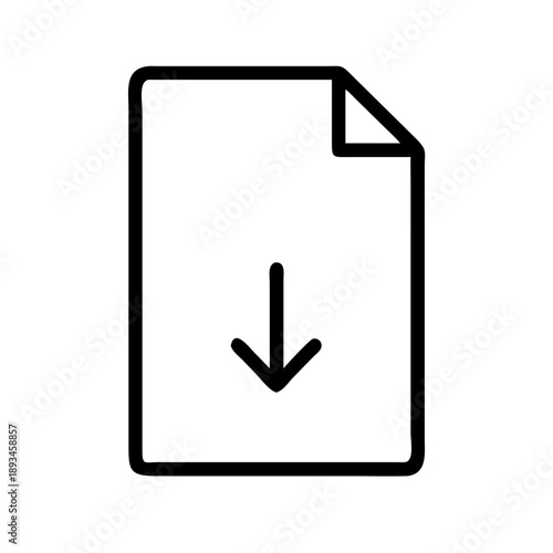 Download File Icon Vector Illustration