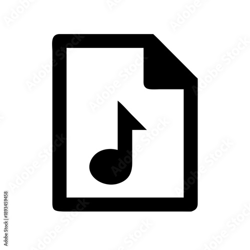 File Music Icon Vector Illustration