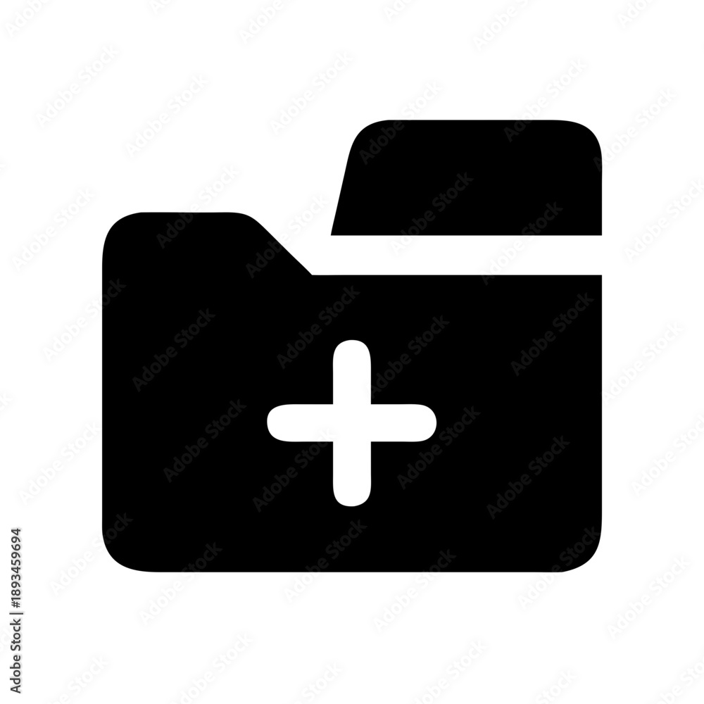 Obraz premium Folder Add Icon Vector Illustration