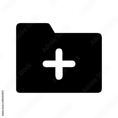 Folder Plus Icon Vector Illustration