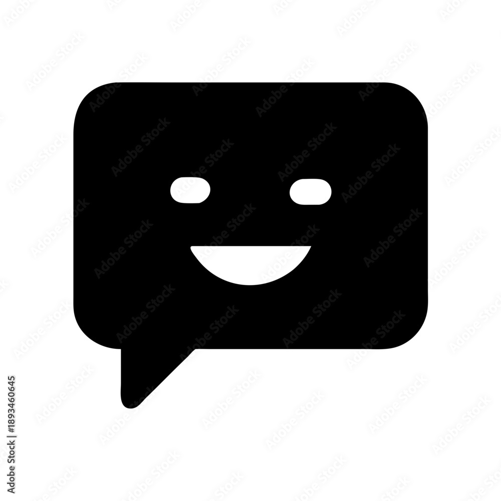 Obraz premium Chat Smile Icon Vector Illustration