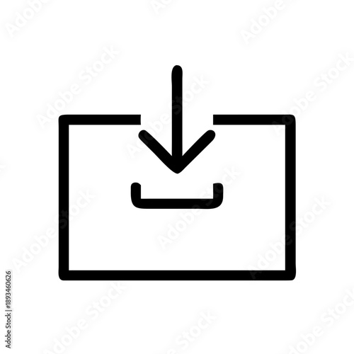 Inbox Download Icon Vector Illustration