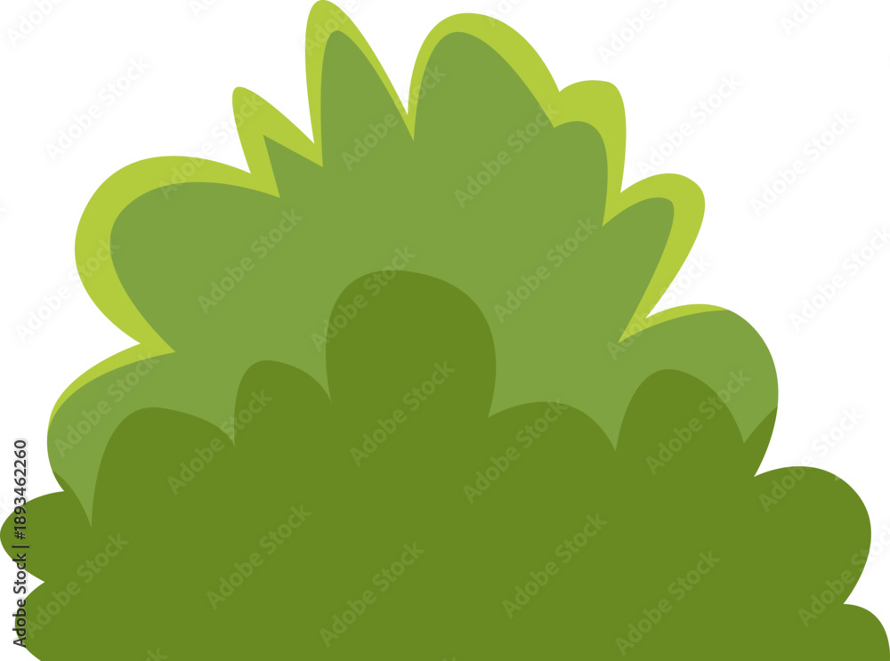 Obraz premium Grass Bushes Illustration