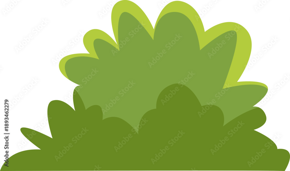 Obraz premium Grass Bushes Illustration