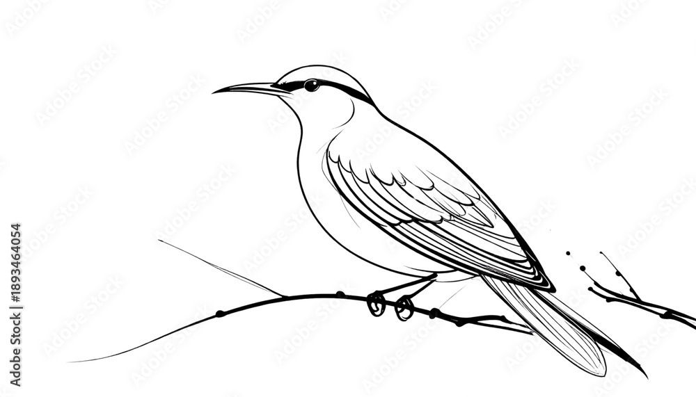 Naklejka premium A cute black crow vector illustration of a bird sitting on a winter tree branch featuring a detailed wing and beak sketch for wildlife nature design art