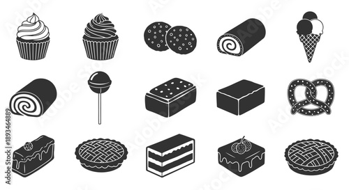 Collection of various baked goods and sweet treats, perfect for dessert.