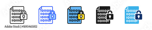 Encrypted File Icon Collection With Multiple Styles